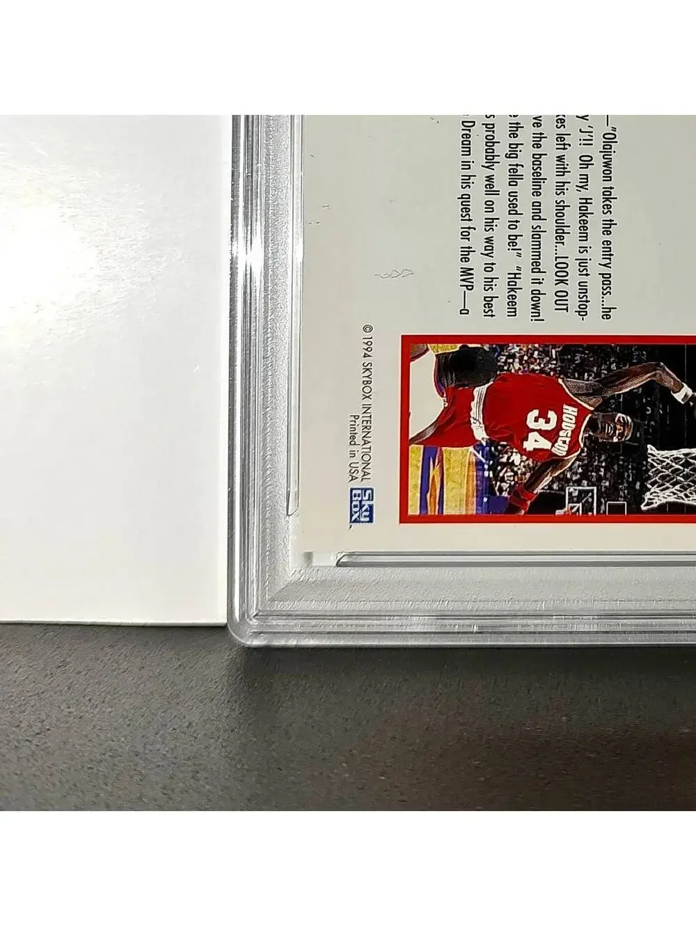 Hakeem Olajuwon 1994 NBA Hoops Big Numbers #BN3 Rainbow PSA 7 NM